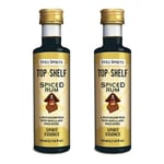 2X Still Spirits Top Shelf Spiced Rum 50ml Essence Flavours 2.25L