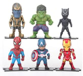 6 Pack Marvel  Avengers Heroes Figurer 7-8 CM