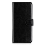 32nd Book Wallet PU Leather Flip Case Cover For Nokia 3.4, Design With Card Slot and Magnetic Closure - Black