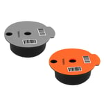 Orange+Grey Refillable Plastic Coffee Capsule for Bosch Coffee Machine Food Grade PP Material - 180ml