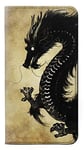 Black Dragon Painting PU Leather Flip Case Cover For Google Pixel 3a