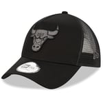 New Era Chicago Bulls NBA BOB Team Logo Black A-Frame Adjustable Trucker Cap