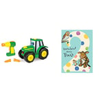 John Deere Build A Johnny Tractor | 16 Piece Building Farm Toy Car | Tractor Toy With Motorised Drill For 18 Months, 2, 3 & 4 Years Old Boys & Girls & The Gruffalo Age 2 Birthday Card