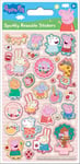 Paper Projects 01.70.06.185 Peppa Pig Summer Sparkly Stickers | Official Licensed Product | Reusable on Non-Porous Surfaces, Pink