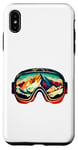 Coque pour iPhone XS Max Lunettes de ski rétro, snowboard vintage, cool skieur
