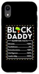 Coque pour iPhone XR Black Daddy Nutrition Facts Juneteenth King Dad Fête des pères