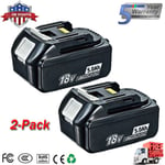 2X 18 Volt 18V 6AH Li-Ion Battery For Makita BL1850 BL1840 BL1830 Cordless Drill