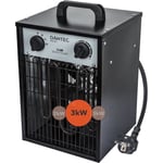 DAHTEC chauffage soufflant électrique 3000w avec thermostat et 2 niveaux de chauffage - radiateur électrique rayonnant pour chan124