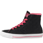 Converse Star Player Hi Back Black Suede Pink Lined Trainers Size UK 3.5 EUR 36