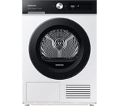 SAMSUNG Bespoke Series 6 OptimalDry DV90BB5245AE/S1 WiFi-enabled 9 kg Heat Pump Tumble Dryer - White & Black, White,Black