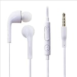 Pair Of Bluetooth Headset - For S4 For S6 Headphones For I9300 Mobile Phone Headphones Wired With Wheat Tuning For J5/Jb In-Ear Earphones - White