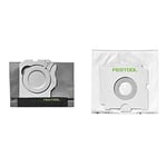Festool 500642 Long Life-FIS-CT SYS Long Life Filter Bag - Multi-Colour & 500438 SELFCLEAN Filter Bag SC FIS-CT SYS/5, White, Set of 5 Pieces