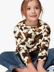 Whistles Kids' Unisex Cow Print Sweatshirt, Brown/Multi