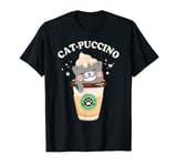 Catpuccino Cute Cat in a Coffee Mug Cat Pun Funny Cat T-Shirt