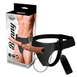 Harness attraction benny strap-on hollow extender  vibrator 15 x 4.5 cm