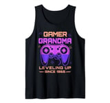Gamer Grandma Granny leveling up since 1965 Video games Tank Top