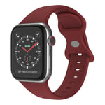 Silikone urrem til Apple Watch 7 / 8 / 9 41mm osv. - Bourgogne