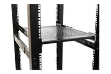 StarTech.com Server Rack Shelf - 2U - 20 to 30in Adjustable Mounting Depth - Vented - Server Rack Cabinet Shelf - 24in Deep - rackhylde - 1U