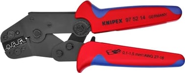 Knipex Crimping Pliers short design burnished, with multi-component grips 195 mm 97 52 14