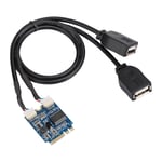 M.2 NGFF till USB Riser-kort KEY A E till Dubbel Port USB2.0 Gränssnitts Expansionskort Kabeladapter