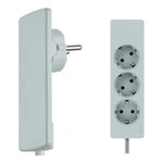 EVOline® Plug 3-vägsuttag Jordad Vit