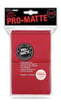 UP - Standard Deck Protector - PRO-Matte Red (100 Sleeves)