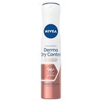 NIVEA Derma Control 96 h Déodorant spray (1 x 200 ml), Déodorant femme contre la transpiration excessive et les odeurs, Atomiseur à la formule brevetée