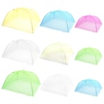 SENHAI 9 Pack Food Cover Tents, Pop-Up Vegetable Mesh Cover, for Keep out Flies, Picnic, Camping, Barbecue, Green Plant Protection, Reusable and Collapsible - 3 Sizes