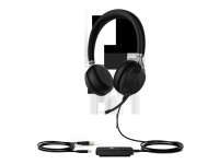 Yealink UH38 Dual Teams - Headset - på örat - Bluetooth - trådlös, kabelansluten - USB-A - svart - Certifierad för Microsoft-teams