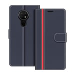 COODIO Nokia 6.2 Case, Nokia 6.2 Phone Case, Nokia 6.2 Wallet Case, Magnetic Flip Leather Case For Nokia 6.2 Phone Cover, Dark Blue/Red