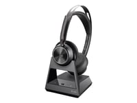 Poly Voyager Focus 2-M - Headset - På Örat - Bluetooth - Trådlös - Aktiv Brusradering - Usb-C Via Bluetooth-Adapter - Svart - Certifierad För Microsoft-Teams
