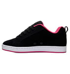DC Shoes Women's Court Graffik Shoes, Black Pink Stencil*8.5 UK