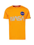 Alpha Industries Men's NASA Reflective T Shirt, Alpha Orange, M