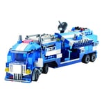 Wise Block Jeu de Construction - 8 in 1 Police Command Bucket Value Set - 703 Piece Kit - Compatible avec Lego et d'autres Grandes Marques, Bleu