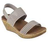 Skechers Beverlee Sheer Luck Womens Taupe Wedge Summer Strap Sandals