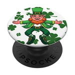 Ireland Shamrock Irish Happy St Patricks Day Leprechaun PopSockets Swappable PopGrip