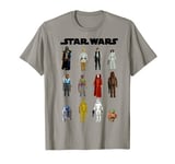 Star Wars Main Character Action Figure Stack Graphic T-Shirt T-Shirt