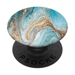 PopSockets Opalescent Vibrant Colors, Blue Golden Green Turquoise White PopSockets Swappable PopGrip