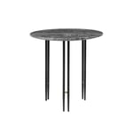 Gubi - IOI Side Table - Round Ø 50 cm - Grey Emperador - Grå - Sidobord - Metall/Sten
