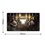 Natural Rubber Anti Slip Rainbow Siege Six Keyboard Computer 600X300Mm Gamer Gaming Pc Laptop Mouse Pad Color C