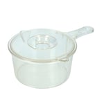 KitchenCraft Microwave Saucepan and Lid, BPA-Free Plastic Microwave Saucepan, 900 ml, Transparent