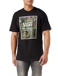 Vans Men's Camo Check Boxed Fill-b T Shirt, Black, L UK