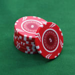 25 x Full Size Poker Numbered Chips 5 Roulette Casino Texas Hold Em Red