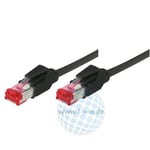 Tecline Câble Ethernet de catégorie 6a Noir 0,5 m