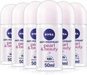 NIVEA Pearl & Beauty Anti-Perspirant Deodorant Stick Pack 0F 6 (6 X 50Ml), Fresh