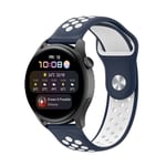 EBN Sport armbånd Huawei Watch 3 Pro - Navy/hvit