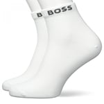 Hugo Boss 2 Pack SH Uni Logo White 100 Trainer Socks 50491208