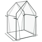 Rootz Greenhouse - Cold Frame Greenhouse - Film Greenhouse - Mini Greenhouse - Stål - Plast - Transparent + Svart - 90 cm x 90 cm x 145 cm