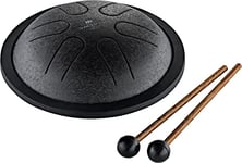 Sonic Energy Steel Tongue Drum – Mini Tank Drum in C Major – Stainless Steel Instrument for Meditation, Yoga, Kids – Including mallets and bag (MSTD1BK)