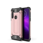 LAGUI compatible for Motorola Moto G7 Power case, Double Layer Professional Anti-collision Cover. rose gold